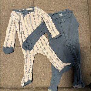 Cloud Island Baby Pajamas in Blue and White